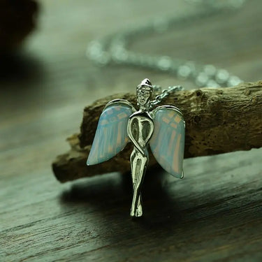 Crystal Winged Angel Necklace-Your Soul Place